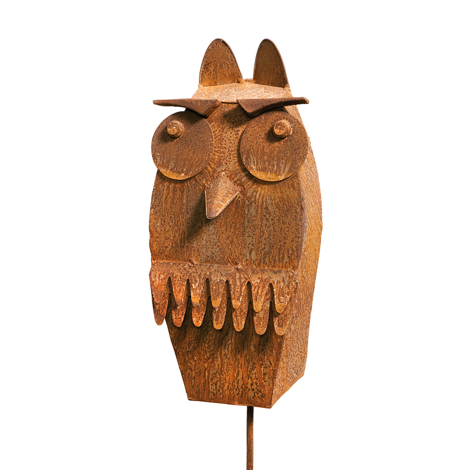 SCHOLTISSEK | KUNSTVOLLE EISEN-ACCESSOIRES | Gartenstecker EULE KLARA | H ca. 40 cm, B ca. 19 cm SCHOLTISSEK | KUNSTVOLLE EISEN-ACCESSOIRES | Gartenstecker EULE KLARA | H ca. 40 cm, B ca. 19 cm