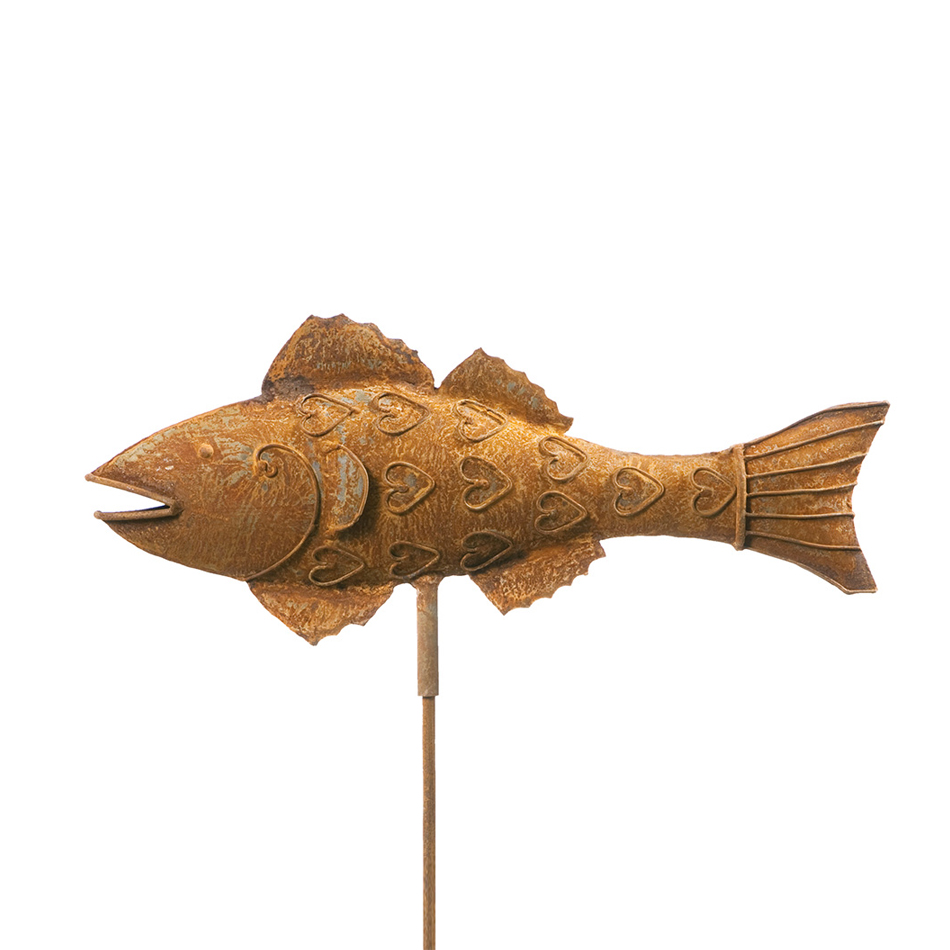 SCHOLTISSEK | KUNSTVOLLE EISEN-ACCESSOIRES | Gartenstecker FISCH A | L ca. 45 cm, H ca. 28 cm SCHOLTISSEK | KUNSTVOLLE EISEN-ACCESSOIRES | Gartenstecker FISCH A | L ca. 45 cm, H ca. 28 cm
