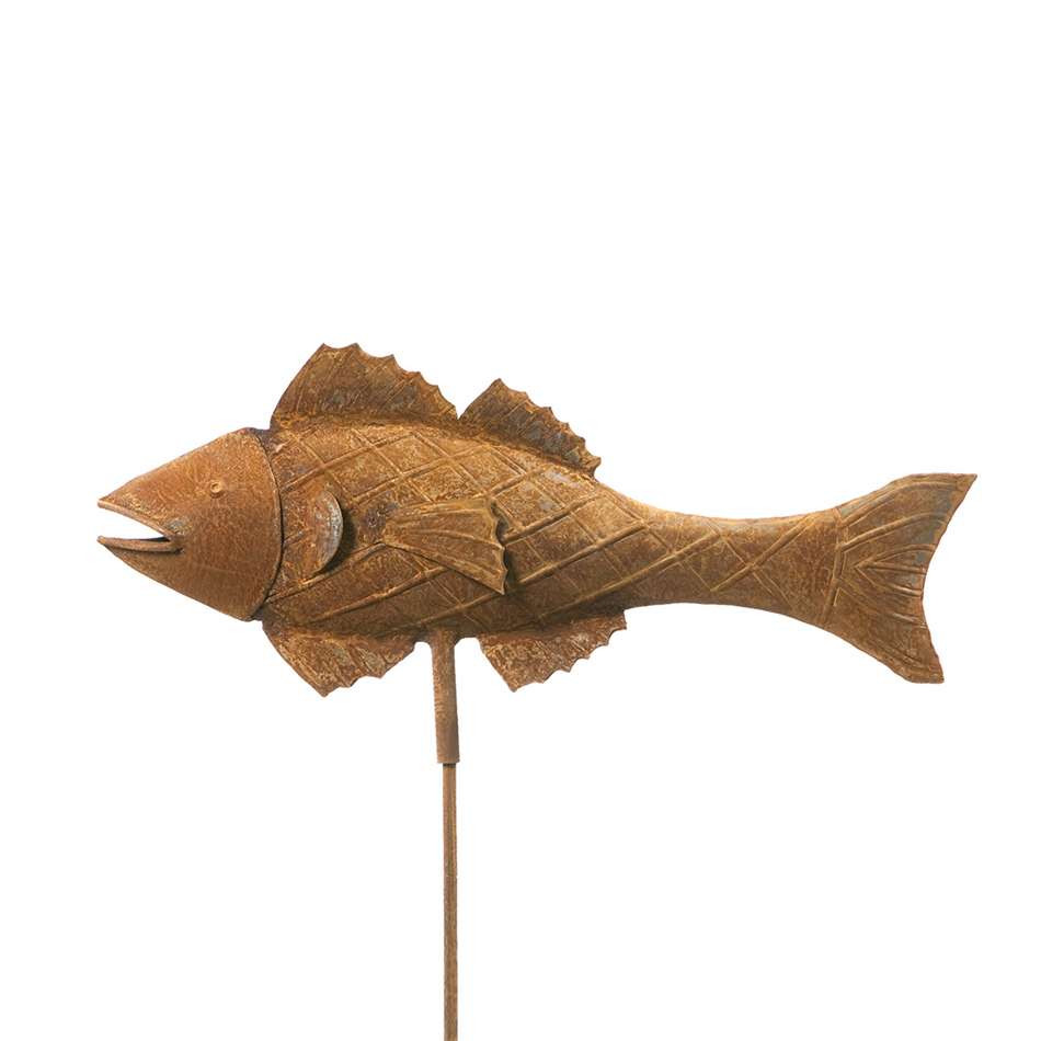 SCHOLTISSEK | KUNSTVOLLE EISEN-ACCESSOIRES | Gartenstecker FISCH D | L ca. 45, B ca. 18 cm SCHOLTISSEK | KUNSTVOLLE EISEN-ACCESSOIRES | Gartenstecker FISCH D | L ca. 45, B ca. 18 cm