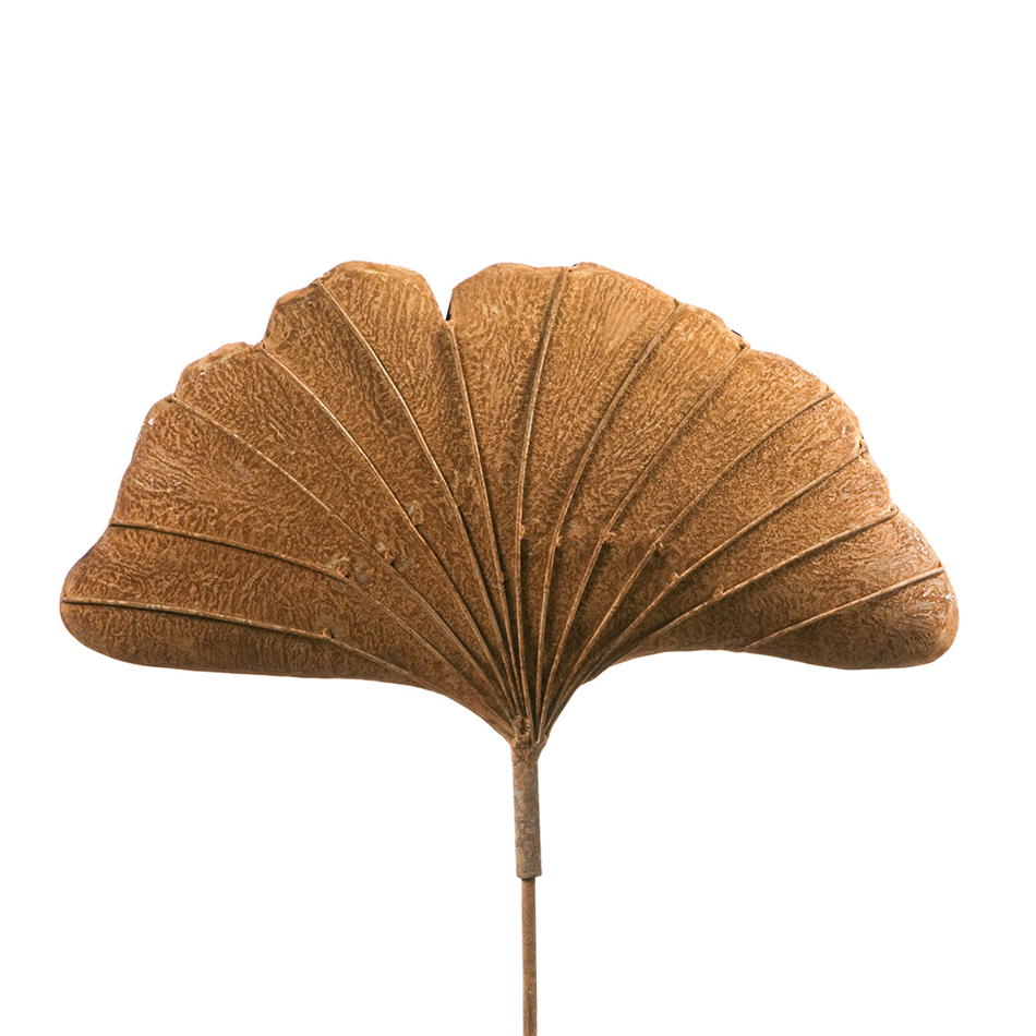 SCHOLTISSEK | KUNSTVOLLE EISEN-ACCESSOIRES | Gartenstecker GINKOBLATT klein | B ca. 29 cm, H ca. 22 cm SCHOLTISSEK | KUNSTVOLLE EISEN-ACCESSOIRES | Gartenstecker GINKOBLATT klein | B ca. 29 cm, H ca. 22 cm