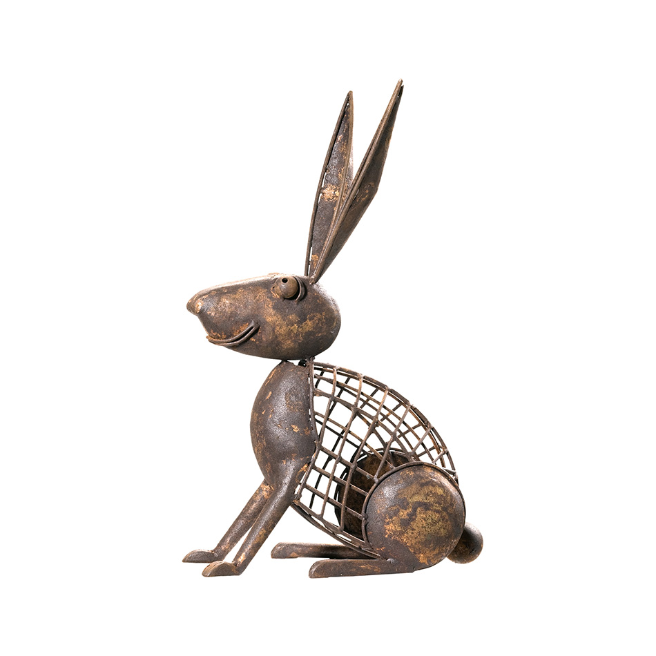 SCHOLTISSEK | KUNSTVOLLE EISEN-ACCESSOIRES | HASE LUIS | L ca. 34 cm, B ca. 17 cm, H ca. 56 cm SCHOLTISSEK | KUNSTVOLLE EISEN-ACCESSOIRES | HASE LUIS | L ca. 34 cm, B ca. 17 cm, H ca. 56 cm