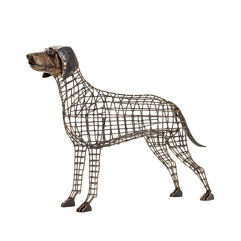 SCHOLTISSEK | KUNSTVOLLE EISEN-ACCESSOIRES | HUND ASTA | L ca. 100 cm, B ca. 20 cm, H ca. 80 cm SCHOLTISSEK | KUNSTVOLLE EISEN-ACCESSOIRES | HUND ASTA | L ca. 100 cm, B ca. 20 cm, H ca. 80 cm