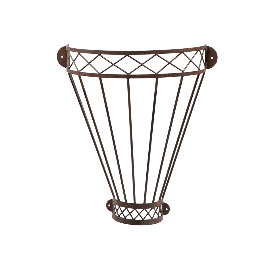 SCHOLTISSEK | KUNSTVOLLE EISEN-ACCESSOIRES | RANKHILFE halbrund, konisch | H ca. 80 cm, B ca. 60 cm, T ca. 30 cm SCHOLTISSEK | KUNSTVOLLE EISEN-ACCESSOIRES | RANKHILFE halbrund, konisch | H ca. 80 cm, B ca. 60 cm, T ca. 30 cm