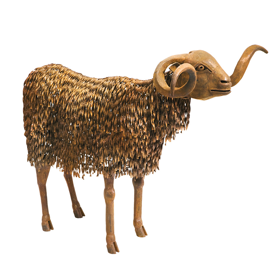 SCHOLTISSEK | KUNSTVOLLE EISEN-ACCESSOIRES | SCHAFBOCK HENRY | L ca. 138 cm, B ca. 84 cm, H ca. 103 cm SCHOLTISSEK | KUNSTVOLLE EISEN-ACCESSOIRES | SCHAFBOCK HENRY | L ca. 138 cm, B ca. 84 cm, H ca. 103 cm