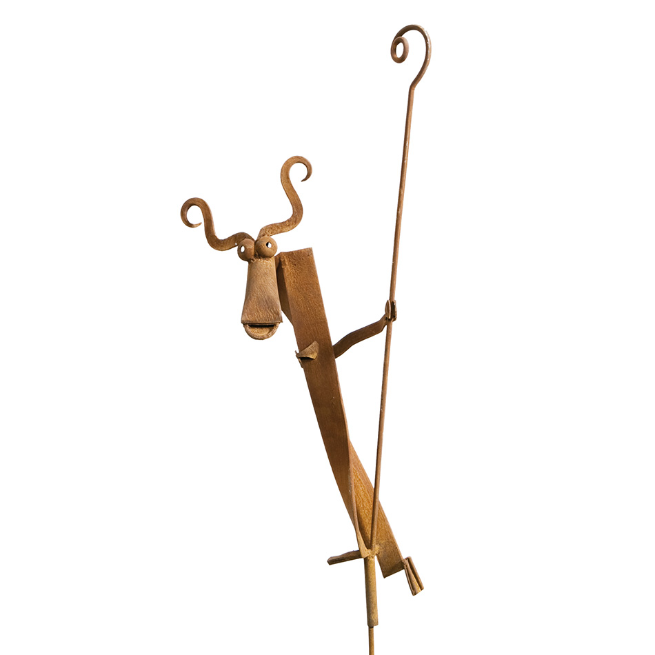 SCHOLTISSEK | KUNSTVOLLE EISEN-ACCESSOIRES | Gartenstecker SCHLAUMEIER | B ca. 40 cm, H ca. 83 cm SCHOLTISSEK | KUNSTVOLLE EISEN-ACCESSOIRES | Gartenstecker SCHLAUMEIER | B ca. 40 cm, H ca. 83 cm