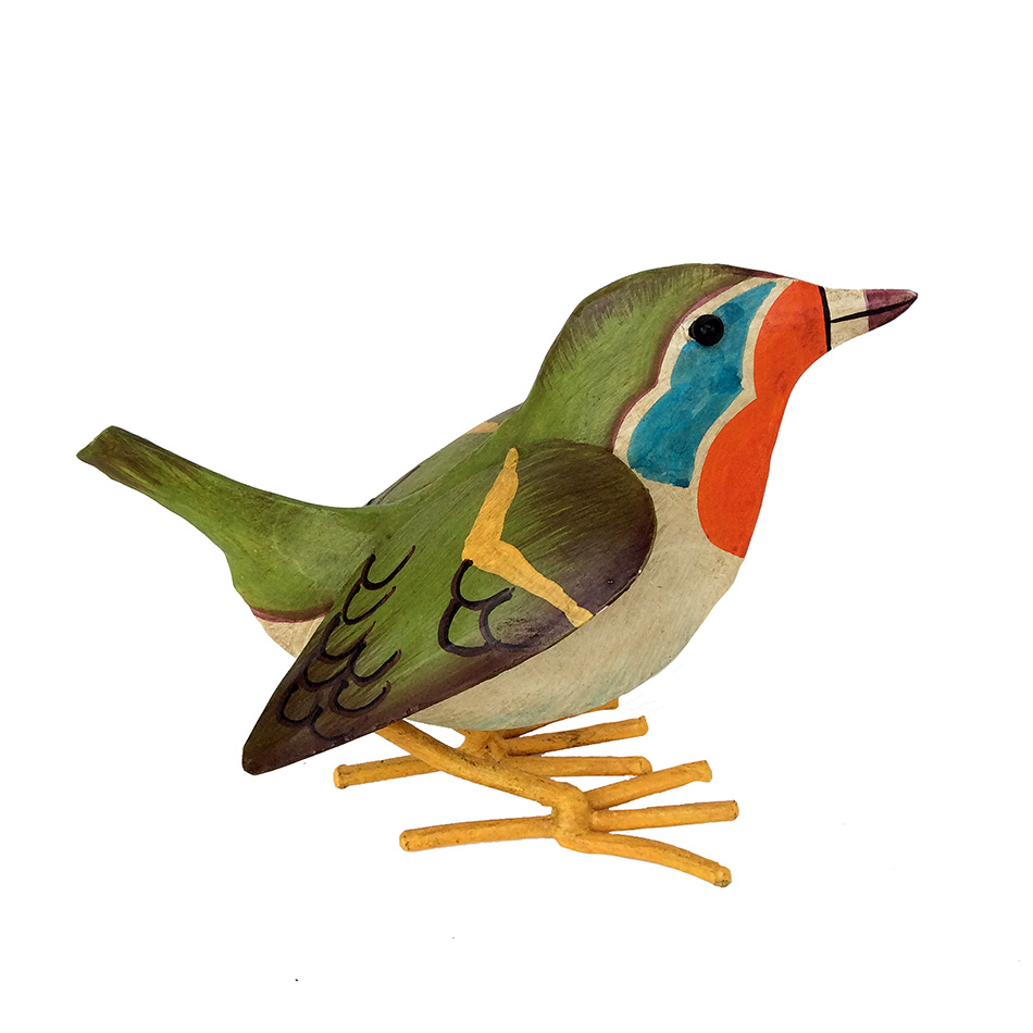 SCHOLTISSEK | KUNSTVOLLE EISEN-ACCESSOIRES | SINGVOGEL NR. 2 bemalt | H ca. 17 cm, L ca. 18 cm SCHOLTISSEK | KUNSTVOLLE EISEN-ACCESSOIRES | SINGVOGEL NR. 2 bemalt | H ca. 17 cm, L ca. 18 cm