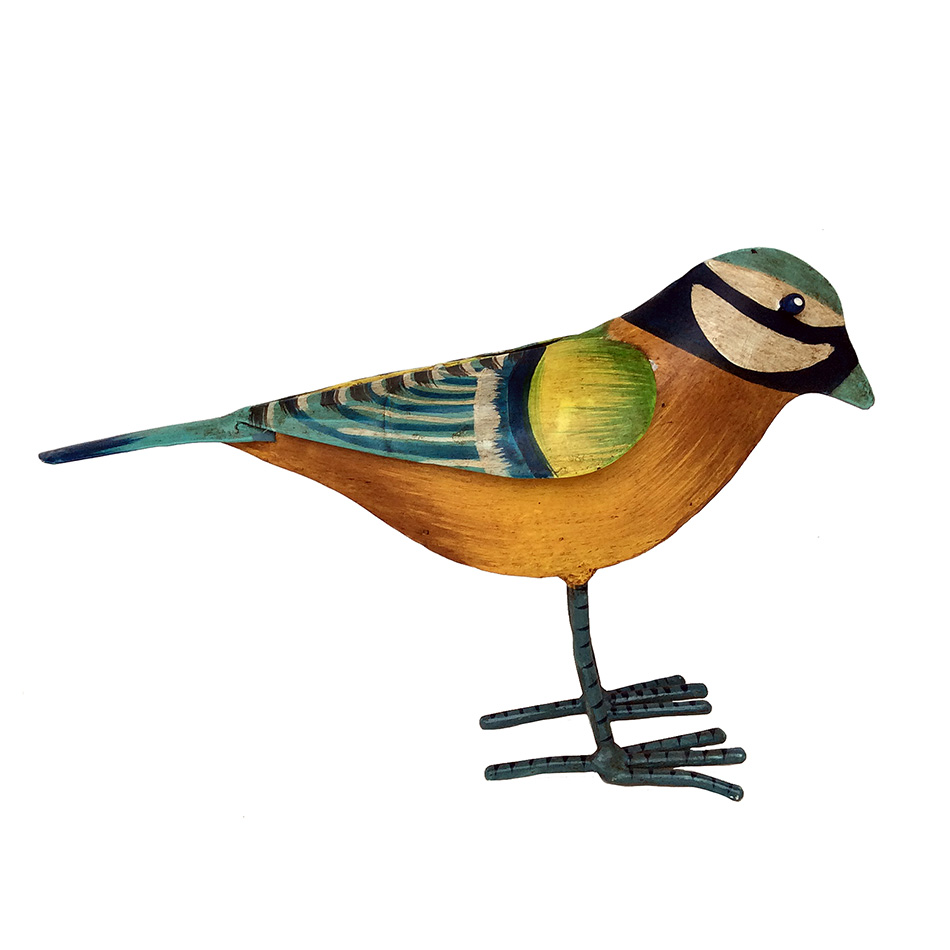 SCHOLTISSEK | KUNSTVOLLE EISEN-ACCESSOIRES | SINGVOGEL NR. 6 bemalt | H ca. 18 cm, L ca. 27 cm SCHOLTISSEK | KUNSTVOLLE EISEN-ACCESSOIRES | SINGVOGEL NR. 6 bemalt | H ca. 18 cm, L ca. 27 cm