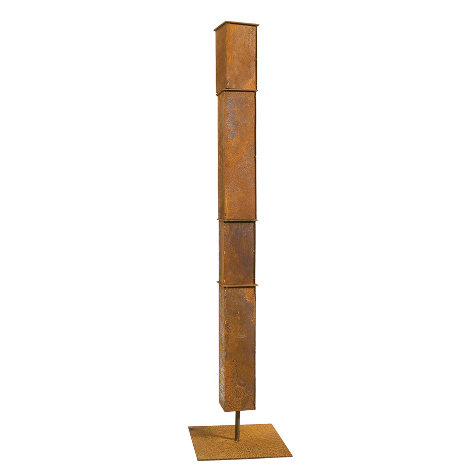 SCHOLTISSEK | KUNSTVOLLE EISEN-ACCESSOIRES | STELE mit 4 Elementen | H ca. 124 + 7 cm, 10 x 10 cm SCHOLTISSEK | KUNSTVOLLE EISEN-ACCESSOIRES | STELE mit 4 Elementen | H ca. 124 + 7 cm, 10 x 10 cm