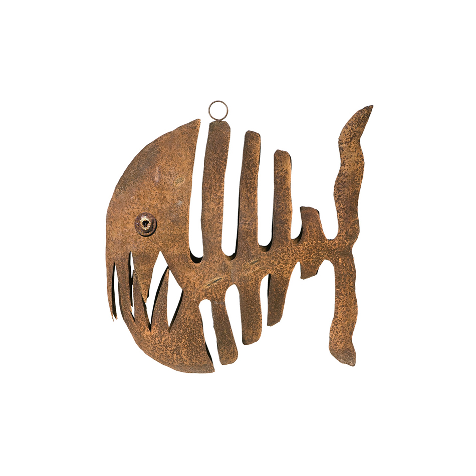 SCHOLTISSEK | KUNSTVOLLE EISEN-ACCESSOIRES | TIEFSEEFISCH | L ca. 49 cm, H ca. 49 cm SCHOLTISSEK | KUNSTVOLLE EISEN-ACCESSOIRES | TIEFSEEFISCH | L ca. 49 cm, H ca. 49 cm