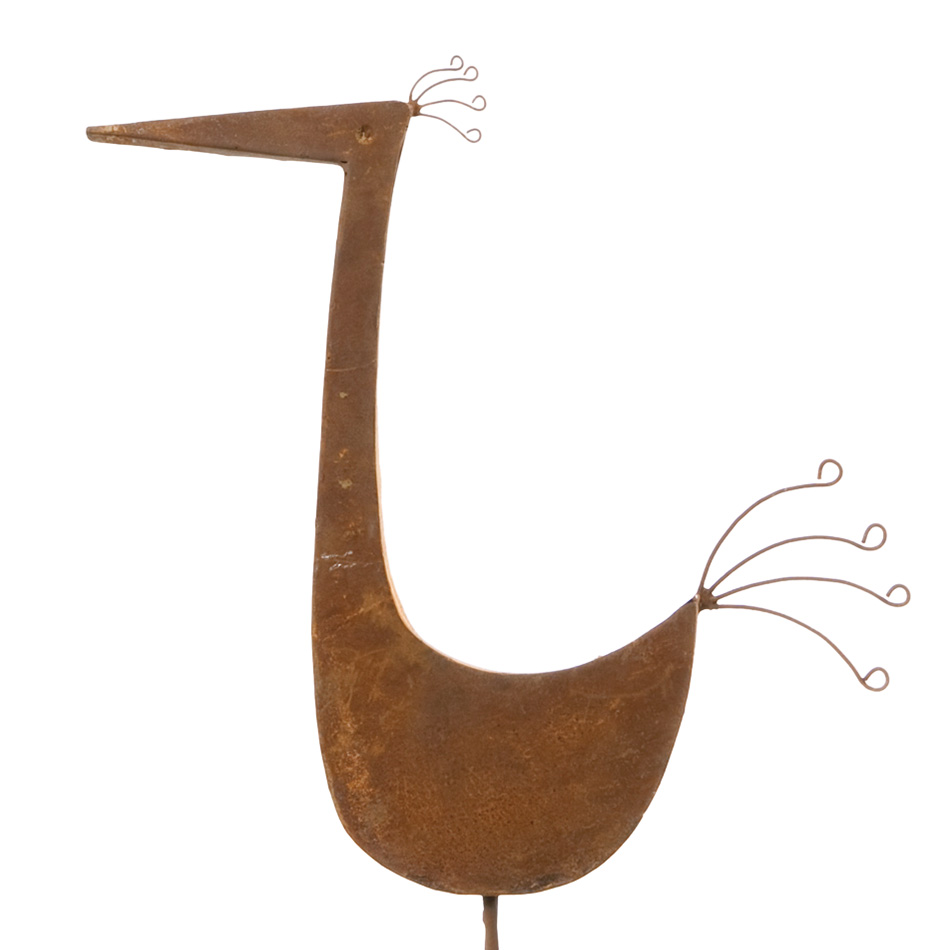 SCHOLTISSEK | KUNSTVOLLE EISEN-ACCESSOIRES | Gartenstecker VOGEL NR. 6 AUF STAB | B ca. 50 cm, H ca. 48 cm SCHOLTISSEK | KUNSTVOLLE EISEN-ACCESSOIRES | Gartenstecker VOGEL NR. 6 AUF STAB | B ca. 50 cm, H ca. 48 cm