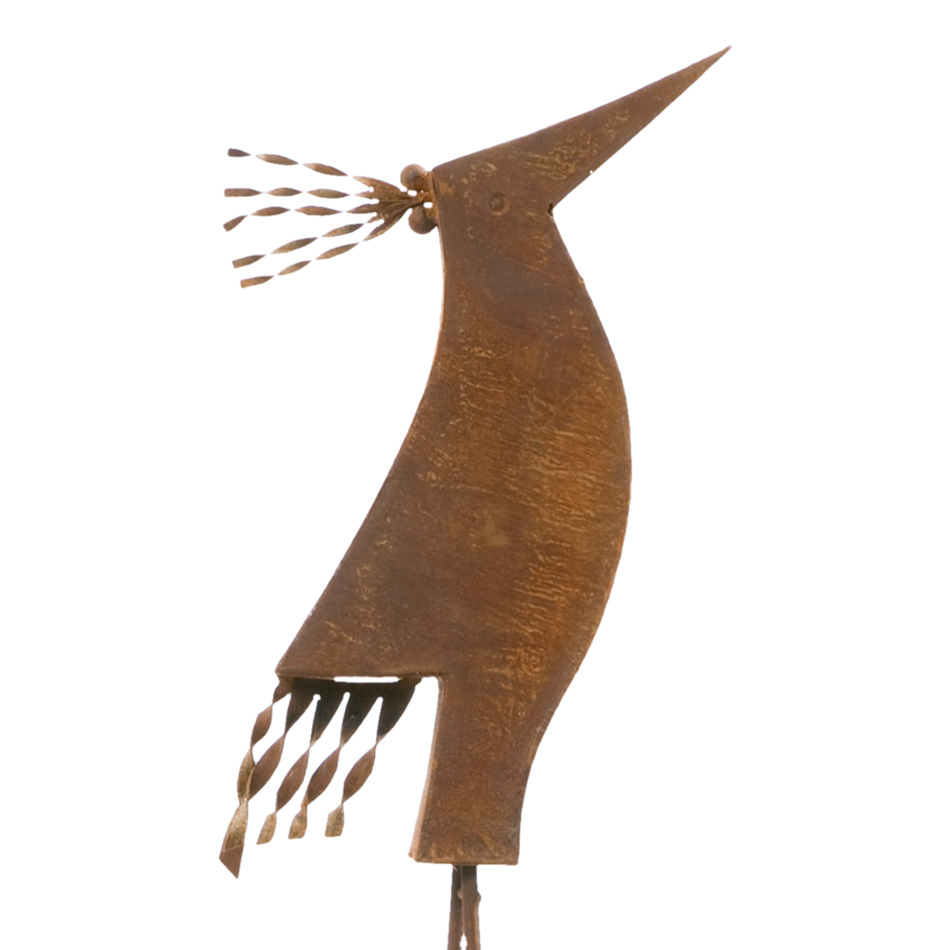 SCHOLTISSEK | KUNSTVOLLE EISEN-ACCESSOIRES | Gartenstecker VOGEL NR. 8 AUF STAB | B ca. 20 cm, H ca. 41 cm SCHOLTISSEK | KUNSTVOLLE EISEN-ACCESSOIRES | Gartenstecker VOGEL NR. 8 AUF STAB | B ca. 20 cm, H ca. 41 cm