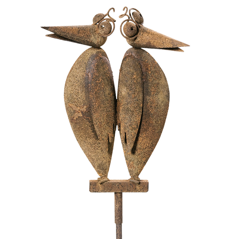 SCHOLTISSEK | KUNSTVOLLE EISEN-ACCESSOIRES | VOGELPAAR D | B ca. 34 cm, H ca. 51 cm SCHOLTISSEK | KUNSTVOLLE EISEN-ACCESSOIRES | VOGELPAAR D | B ca. 34 cm, H ca. 51 cm